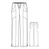 Pantaloni uniforma medicala, W123, 5155-KHAK