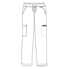 Pantaloni medicali Lotus Flex, stretch, cu snur, turcoaz inchis, TS-SP3