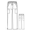 Pantaloni uniforma medicala, W123, 5355-ROYA