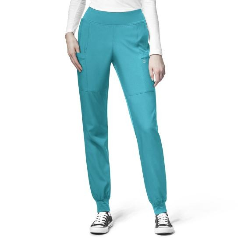 Pantaloni uniforma medicala, W123, 5555-TEAL 