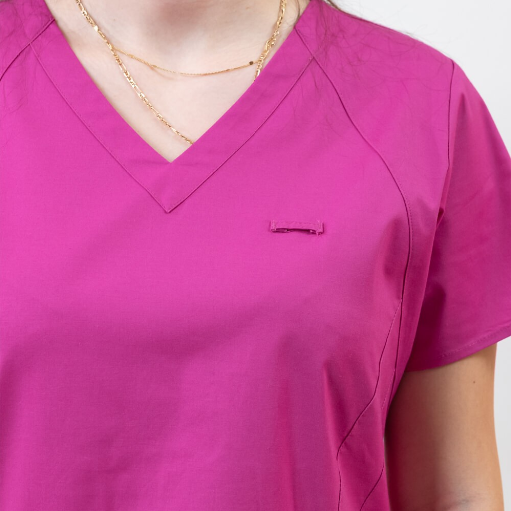 Bluza medicala Lotus Flex, stretch, fucsia, CVC-NP4