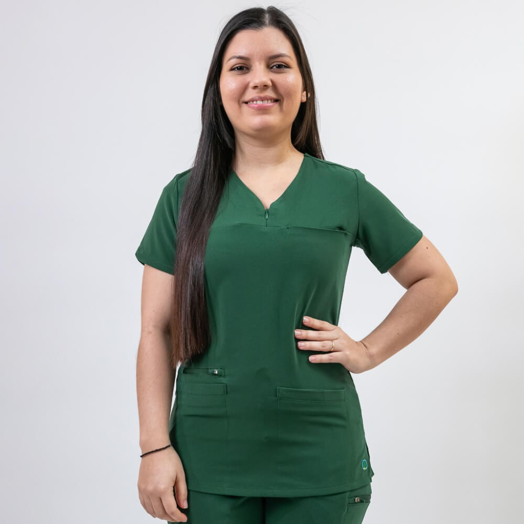 Bluza medicala Lotus Flex, stretch, verde hunter, TS-NP10