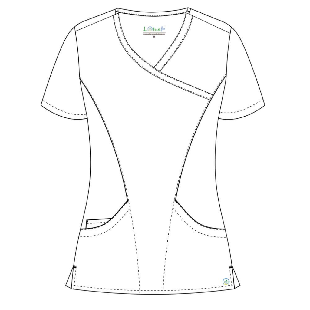 Bluza medicala Lotus Flex, stretch, alb, TRS-NP13