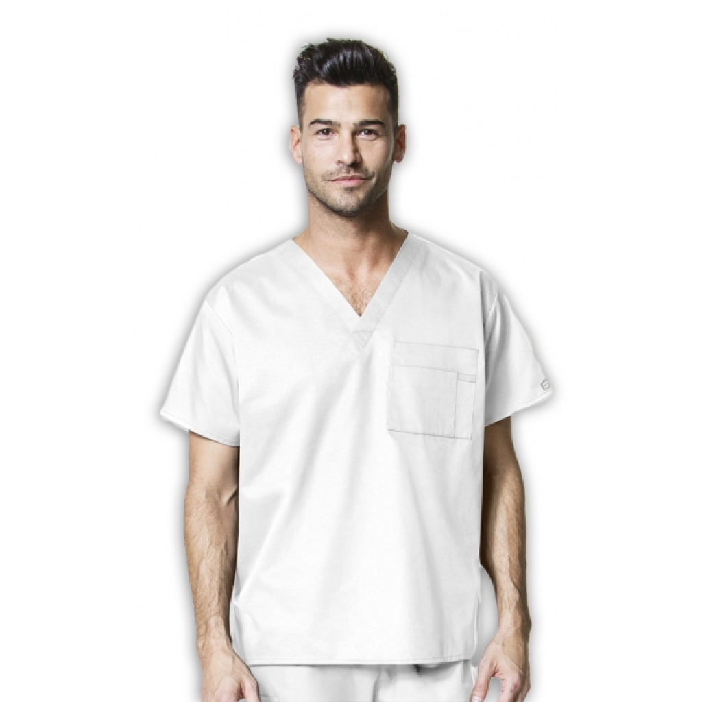 Bluza unisex uniforma medicala, WonderWORK, 100 - WHIT Alb