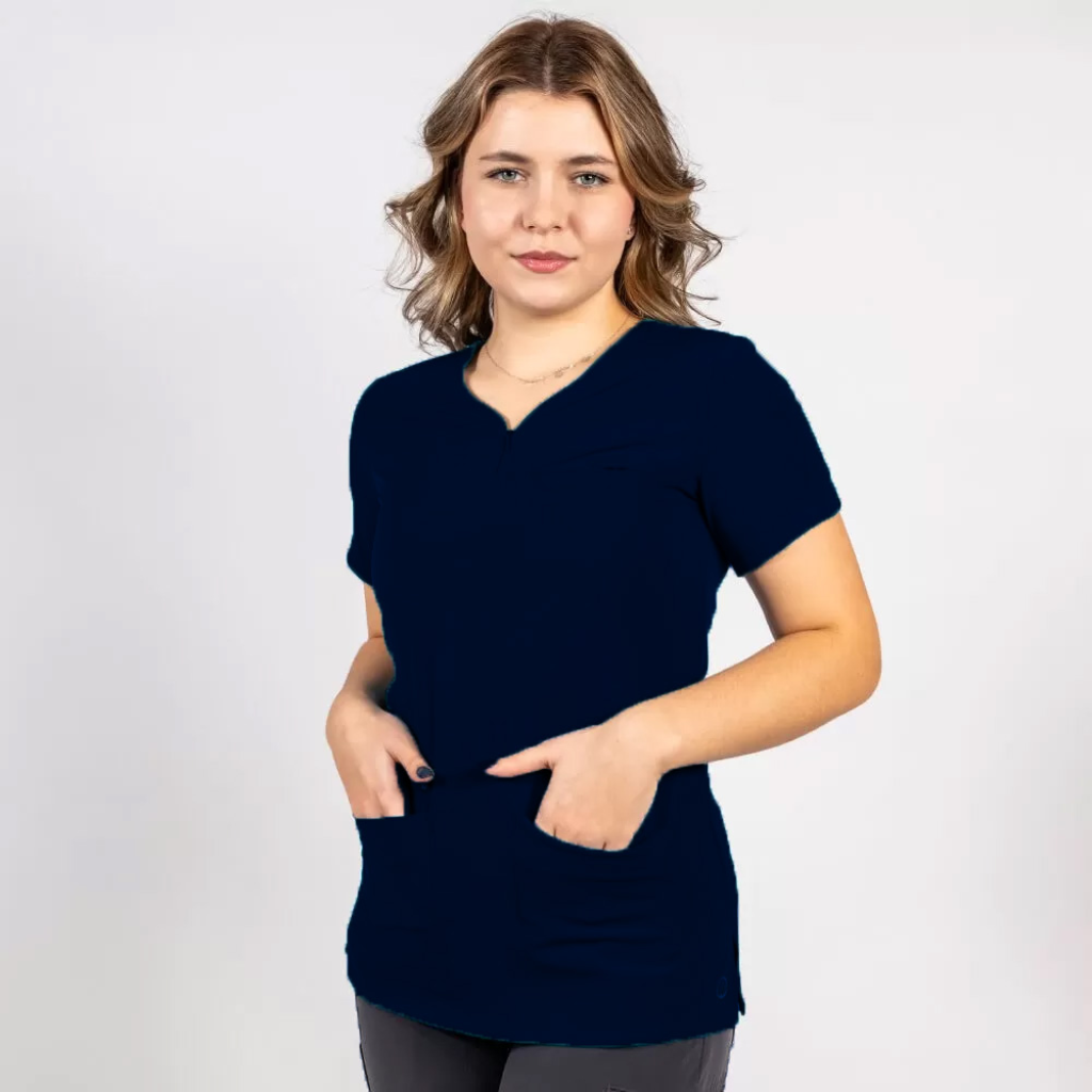 Bluza medicala Lotus Flex, stretch, bleumarin, TS-NP10