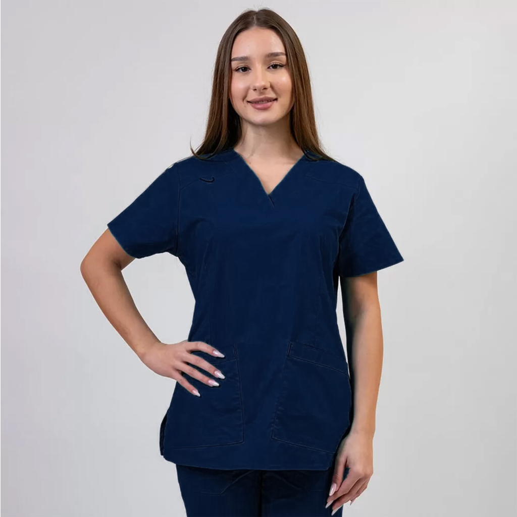 Bluza medicala Lotus Flex, stretch, Bleumarin, CVC-NP1 2XS