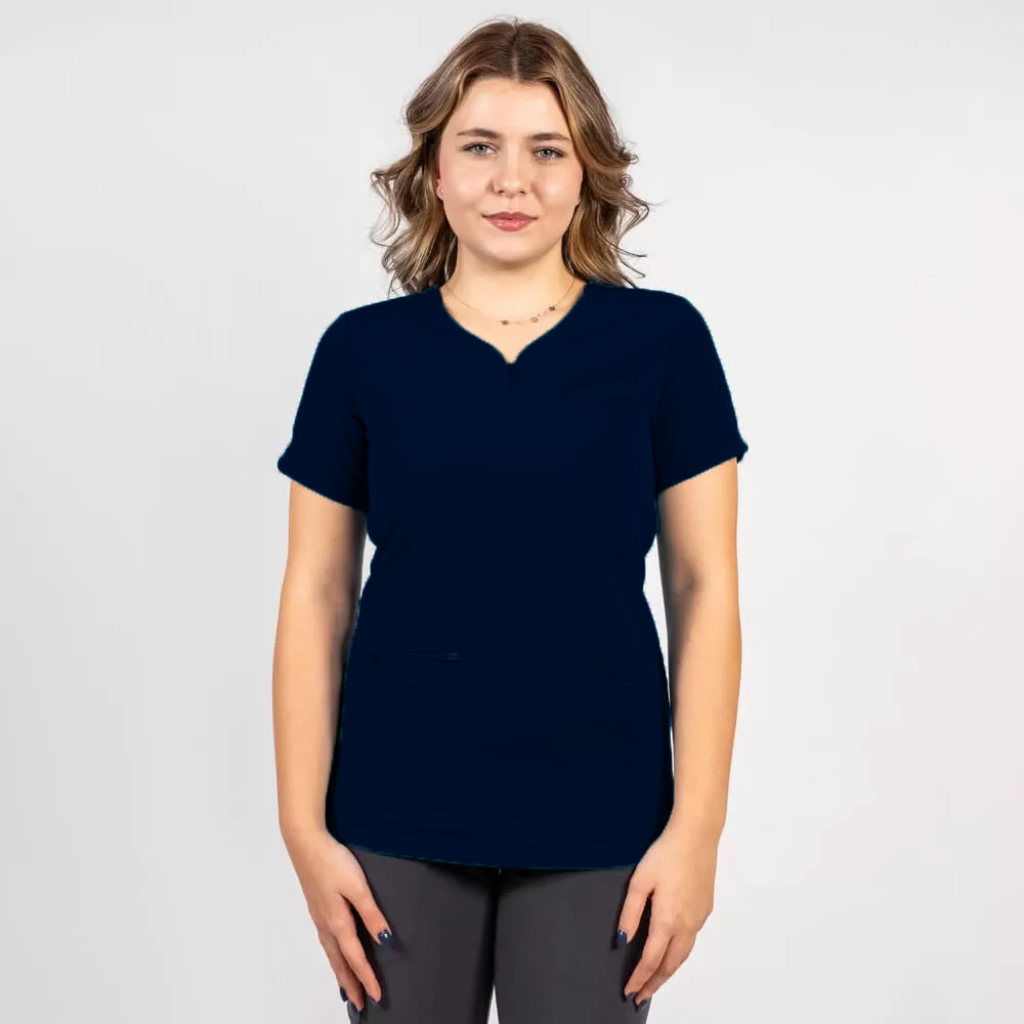 Bluza medicala Lotus Flex, stretch, bleumarin, TS-NP10