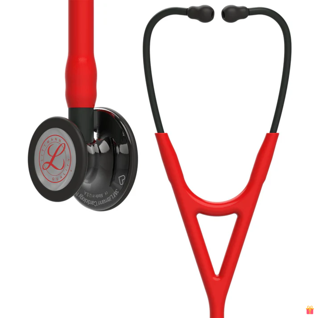 Stetoscop Littmann Cardiology IV Rosu capsula negru finisaj oglinda 6182